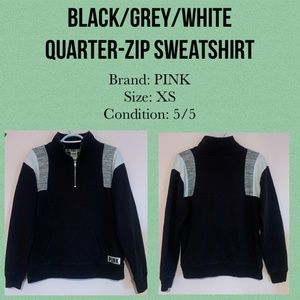 PINK quarter-zip sweatshirt
